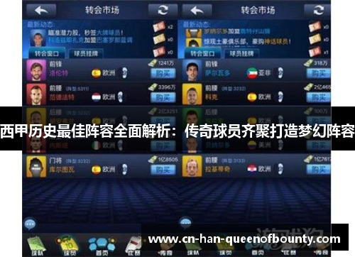 西甲历史最佳阵容全面解析：传奇球员齐聚打造梦幻阵容